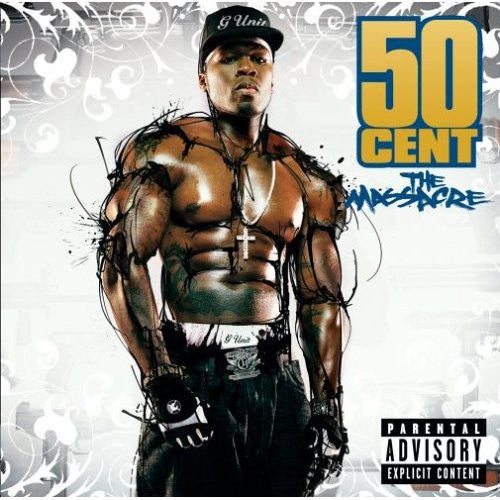 the album cover for 50 Cent - Massacre
