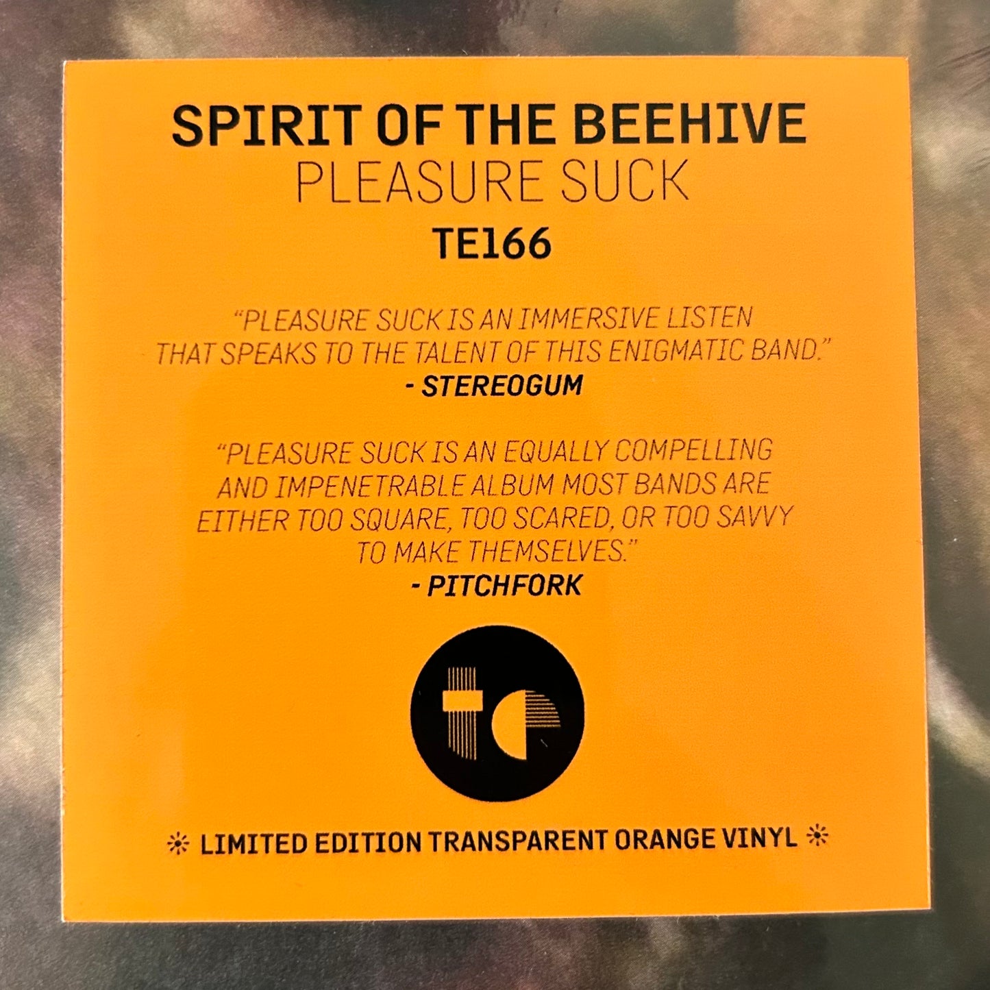 Spirit Of The Beehive - PLEASURE SUCK (TRANSPARENT ORANGE VINYL) LP